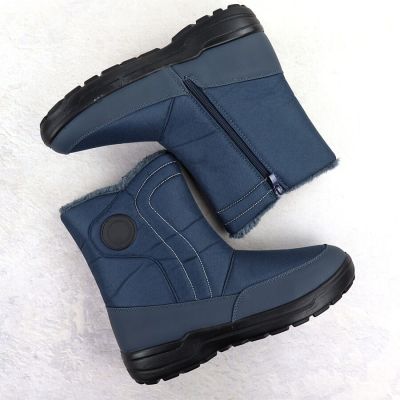 6. Damen-Flachstiefel mit Isolierung, marineblau, Potocki SU33310