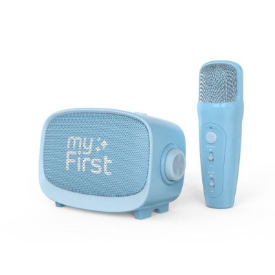 3. myFirst Voice 2 - Karaoke-Set für Kinder - Mikrofon und drahtloser Lautsprecher mit Klangveränderungseffekten (blau)