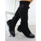 3. Schwarze Damen-Wildlederstiefel M.Daszyński MR2251-19