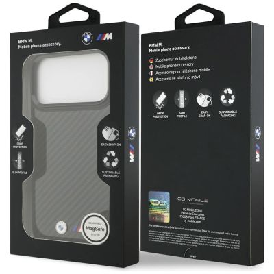8. BMW M Kevlar Matt MagSafe Hülle für iPhone 17 Pro Max – Schwarz