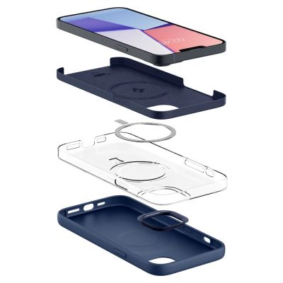 2. Spigen Silicone Fit Mag Hülle mit MagSafe für iPhone 14 Plus – blau