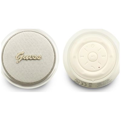 2. Guess 5W Bluetooth-Lautsprecher mit Metalllogo – Gold
