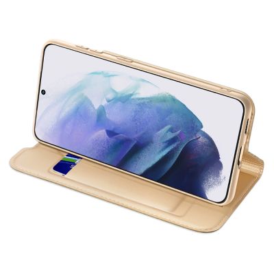 6. Dux Ducis Skin Pro booktype case schutzhülle aufklappbare hülle für Samsung Galaxy S22+ (S22 Plus) golden