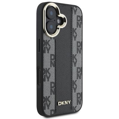 4. DKNY Checkered Pattern Magsafe Hülle für iPhone 16 – Schwarz