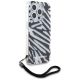 3. Karl Lagerfeld IML Zebra Pattern & Cord Hülle für iPhone 15 Pro Max – Schwarz