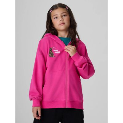 Lockerer Mädchen-Sweatshirt mit Kapuze 4F 4FJKAW26TSWSF3137-54S