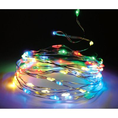 14. Batteriebetriebene Lichterkette mit 40 LEDs, mehrfarbig