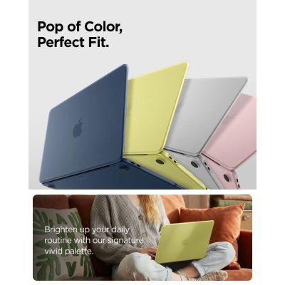 7. Spigen AirSkin Hülle für MacBook Neo 13" 2026 - Mattgelb
