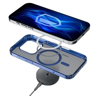 12. 3mk Frosty MagCase Blue Hülle für Apple iPhone 14 Plus – transparent