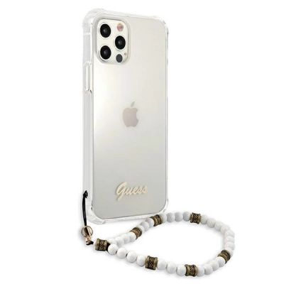 4. Guess GUHCP12LKPSWH iPhone 12 Pro Max 6,7" Transparentes Hardcase White Pearl