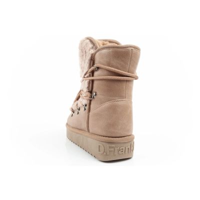 14. D.Franklin Damen Winter Schneestiefel, modisches Fellfutter, braun hoch