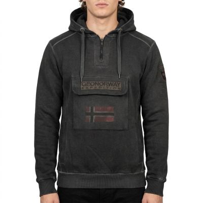 5. Geographical Norway Gymclass EO Tiedye Badge Sweatshirt M WU8270H-GNO-BLACK