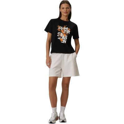 6. Damen-T-Shirt 4F F2721 Tiefschwarz 4FWSS26TTSHF2721 20S