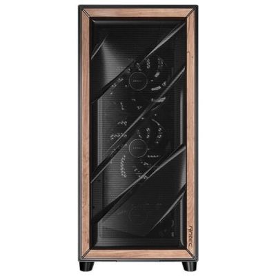 5. Antec FLUX PRO Full Tower Schwarz, Holz