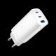 4. GEMBIRD Schnellladegerät mit USB-C-Anschluss, 3x USB, 65 W, Weiß