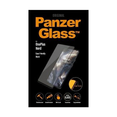 3. PanzerGlass E2E Super+ Panzerglas für OnePlus Nord – mit schwarzem Rahmen