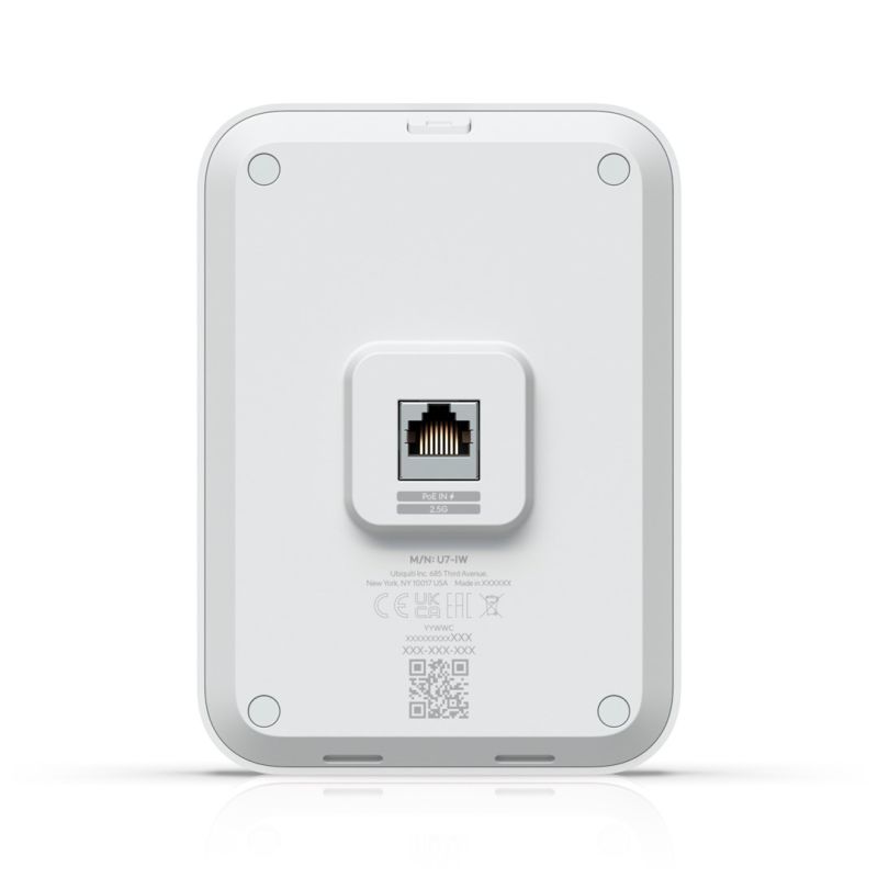 23. Access Point Wi-Fi 7 Ubiquiti UniFi U7 In-IW 2,4 GHz (2 x 2)/5 GHz (2 x 2) PoE+/PoE 1x2,5G (U7-IW-EU)