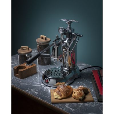 19. La Pavoni Milano manueller Hebel-Espressokocher, silber