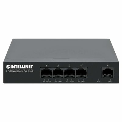 3. Intellinet 561792 Gigabit-Ethernet-Netzwerk-Switch (10/100/1000) mit PoE-Unterstützung, Schwarz