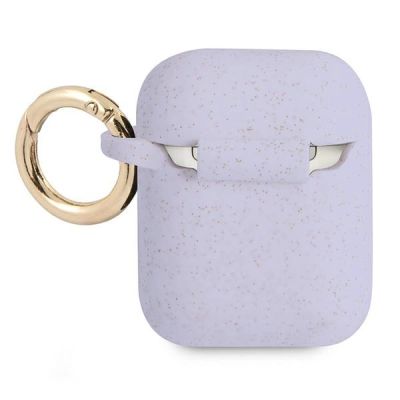 2. Guess GUA2SGGEU AirPods decken lila/lila Silikon-Glitter ab
