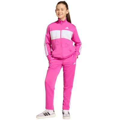 6. Kinder-Trainingsanzug adidas Seasonal Essentials Tiberio 3-Stripes Tricot Pink KS5519
