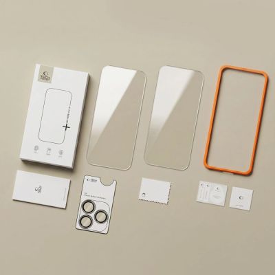 12. Tech-Protect Easy Set+ 2er-Pack Schutzglas für Display und Linse für iPhone 18 Pro