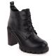 14. Damen-Stiefeletten mit Blockabsatz, schwarz M.Daszyński SA218-8