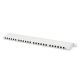 12. Hochdichtes Patchpanel 19 Zoll, 24x RJ45, LSA-Level, Cat. 6A, geschirmt, 0,5 HE, grau, Kabelführung