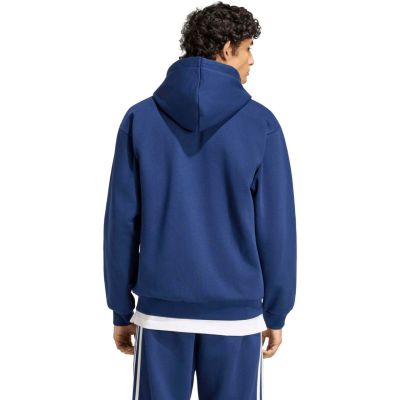 3. adidas Essentials Fleece-Kapuzenjacke für Herren mit 3 Streifen und durchgehendem Reißverschluss, Marineblau, KY4144