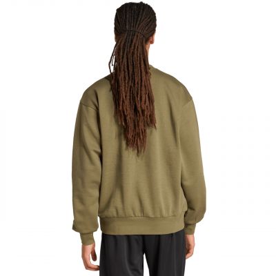 3. Herren adidas Essentials Feelcozy Fleece Sweatshirt Oliv KD5149