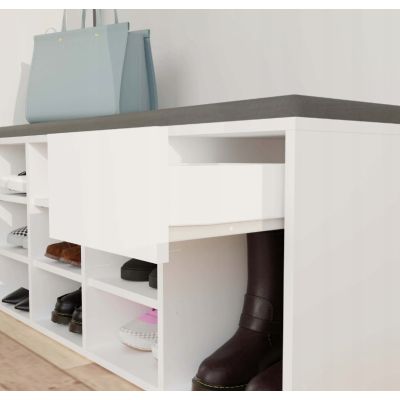 9. TALLIN WHITE SCHUHSCHRANK