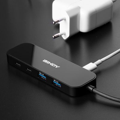 6. LINDY USB 3.2 Gen 1 Typ-C Hub mit 4 Anschlüssen