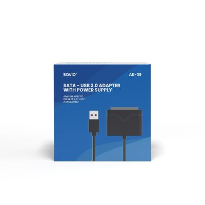 4. SAVIO USB 3.0-Adapter für 3,5"-Laufwerke mit Netzteil AK-39