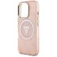 6. Guess IML Metal Glitter 4G Circle Triangle MagSafe Case für iPhone 16 Pro Max - Rosa
