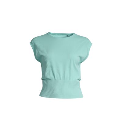 CASALL Seamless Graphic Rib Tee Mint