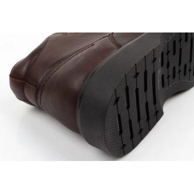6. Lee Cooper Herrenschuhe, elegante braune Leder-Stiefeletten mit Isolierung