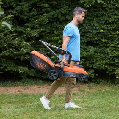 5. Black & Decker BCMW3318L2 Akku für Rasenmäher, schwarz/orange