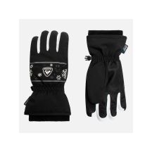 ROSSIGNOL Jr. Jane Impr G Schwarze Kinder-Skihandschuhe