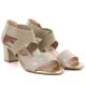 3. Goldfarbene Jezzi RMR1954-27 Riemchensandalen für Damen