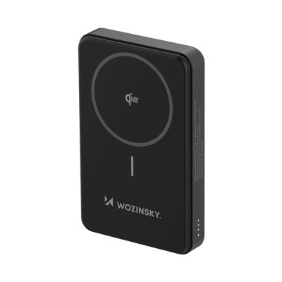 13. Powerbank Wozinsky WLWP-10KA0Y3S 22,5W PD Qi2 10000 mAh, mit Ständer, 1x USB-A, 1x USB-C - schwarz