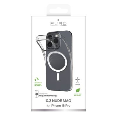 3. Puro 03 Mag MagSafe Silikonhülle für iPhone 16 Pro – transparent