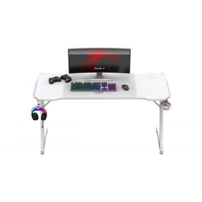 5. Huzaro Hero 3.3 Weißer RGB-Gaming-Schreibtisch