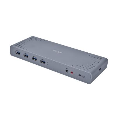 4. i-tec CADUAL4KDOCK Kabelgebundene Dockingstation USB 3.2 Gen 1 (3.1 Gen 1) Typ-C Schwarz, Türkis