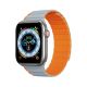 Magnetisches Apple Watch SE, 9, 8, 7, 6, 5, 4, 3, 2, 1 (41, 40, 38 mm) Dux Ducis Armband (LD-Version) – grau-orange