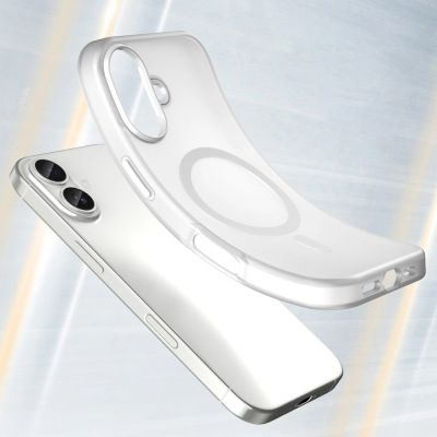 3. Magnetische Schleifhülle für iPhone 17, kompatibel mit MagSafe – Mattweiß