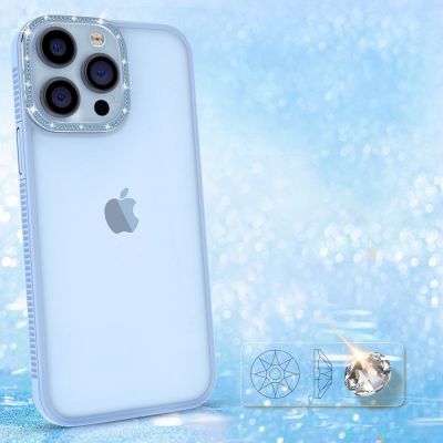 2. Kingxbar Sparkle Series Hülle iPhone 13 Pro mit blauer Kristallrückseite
