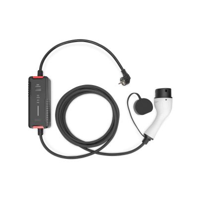 Ladegerät für Elektrofahrzeuge mit einstellbarer Ladeleistung 1,8–3,7 kW, mit Tasche, 5 m, 230 V, Typ F 7/4 auf Typ 2