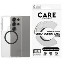 CARE by PanzerGlass Flagship Urban Combat Black QI-Hülle für Samsung Galaxy S25 Ultra – Transparent