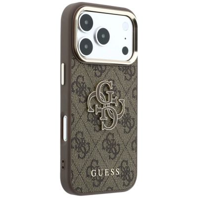 4. Guess 4G & Big Resin Logo Hülle für iPhone 17 Pro / 18 Pro - Braun