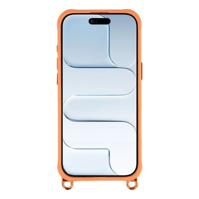 2. iPhone 17 Hülle mit verstellbarem Schultergurt und MagSafe-kompatiblem Kamerarahmen als Ständer – Orange